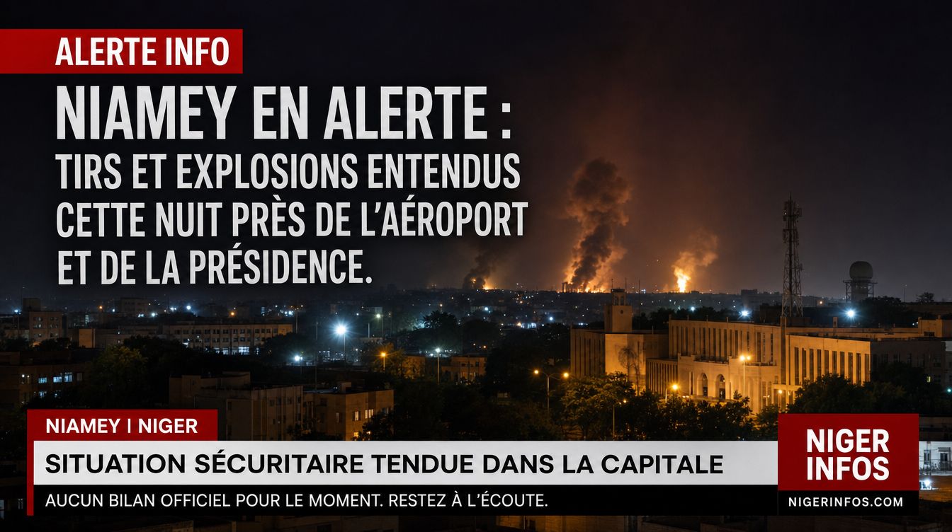 Niamey en alerte : tirs et explosions entendus cette nuit près de l'aéroport et de la présidence